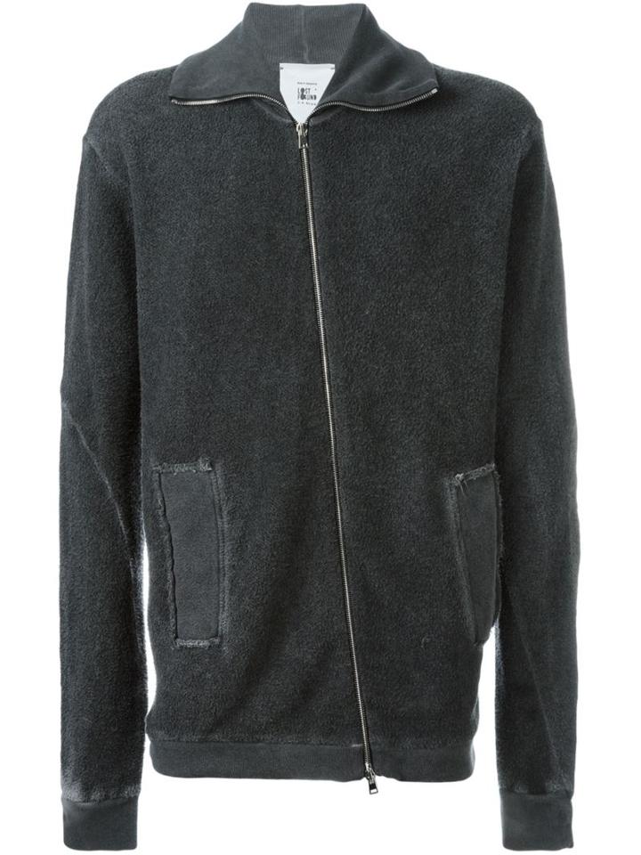 Lost & Found Rooms Off-centre Zip Jacket, Men's, Size: Medium, Black, Cotton