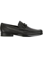Salvatore Ferragamo Gancini Buckle Loafers, Men's, Size: 10, Black, Calf Leather/leather/rubber