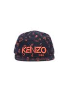 Kenzo Kids Symbols Print Cap, Boy's, Size: 56 Cm, Blue