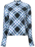 Dvf Diane Von Furstenberg Checked Blouse - Blue