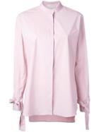 Laced Cuffs Shirt - Women - Cotton/spandex/elastane - 44, Pink/purple, Cotton/spandex/elastane, Erika Cavallini