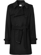Burberry Vintage Check Undercollar Trench Coat - Black