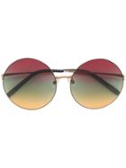 Matthew Williamson Round Multicoloured Sunglasses - Metallic