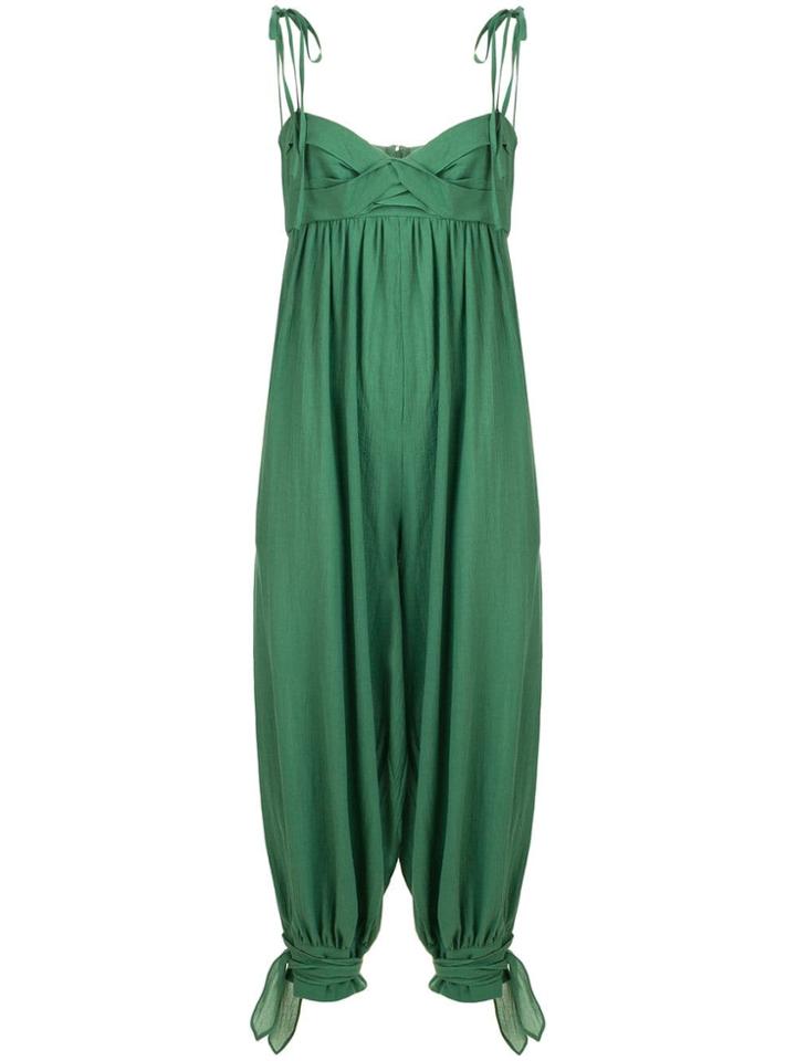 Three Graces Reed Cheesecloth Jumpsuit - Green