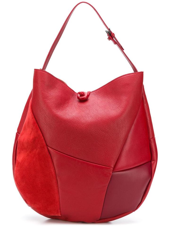 Carmina Campus Nina Hobo Tote Bag - Red