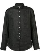John Varvatos Slim Fit Chest Pocket Shirt, Men's, Size: Medium, Black, Linen/flax