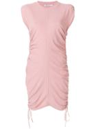 T By Alexander Wang Ruched Mini Dress - Pink & Purple