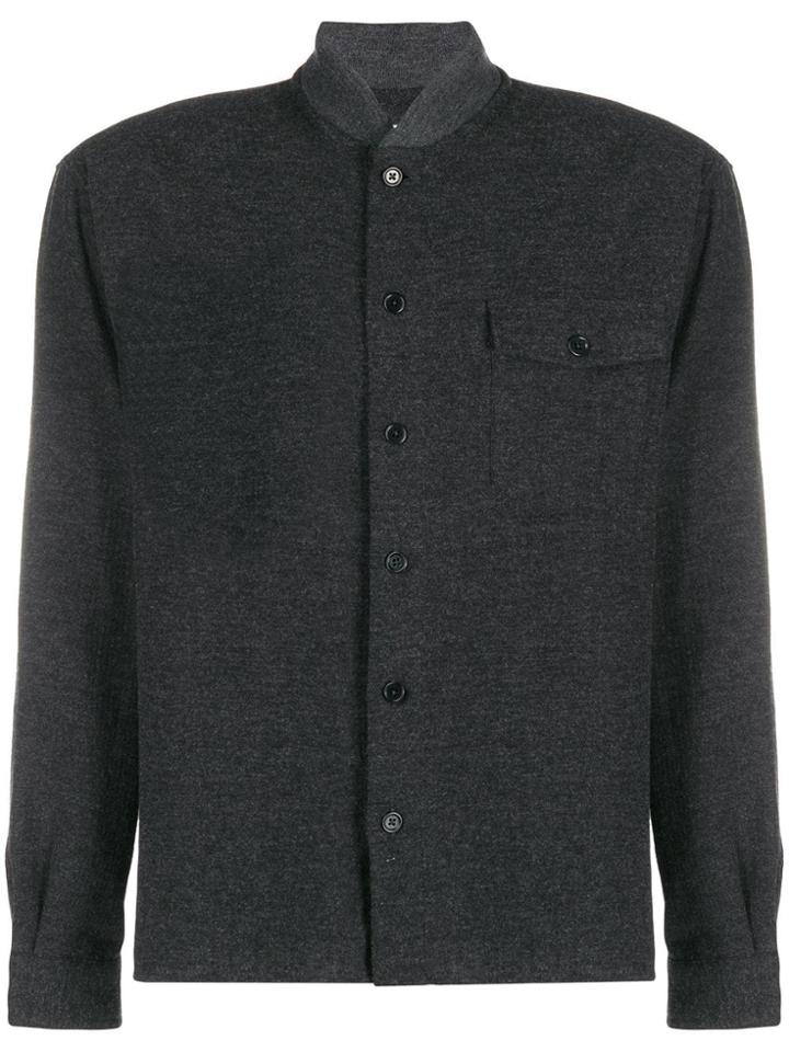 Ymc Round Neck Front Pocket Shirt - Grey