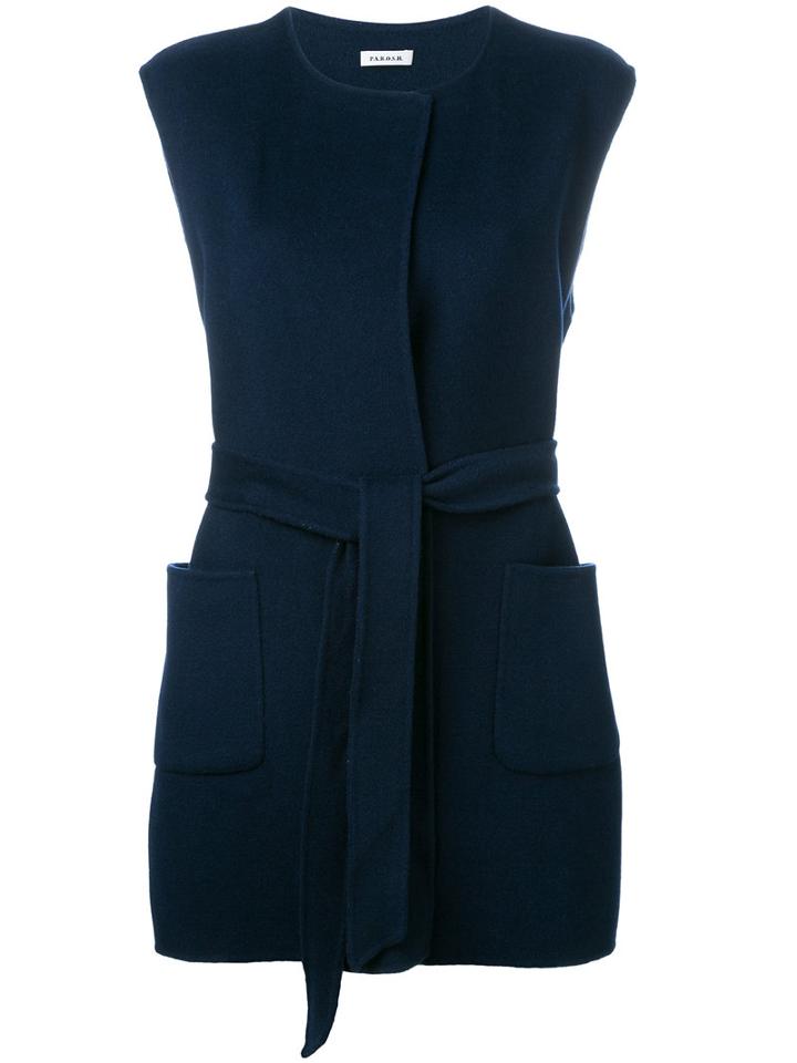 P.a.r.o.s.h. - 'cappotto' Coat - Women - Wool - L, Women's, Blue, Wool