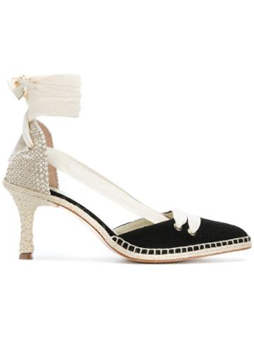 Castañer Castañer X Manolo Blahnik Mid-heel Espadrille Pumps - Black