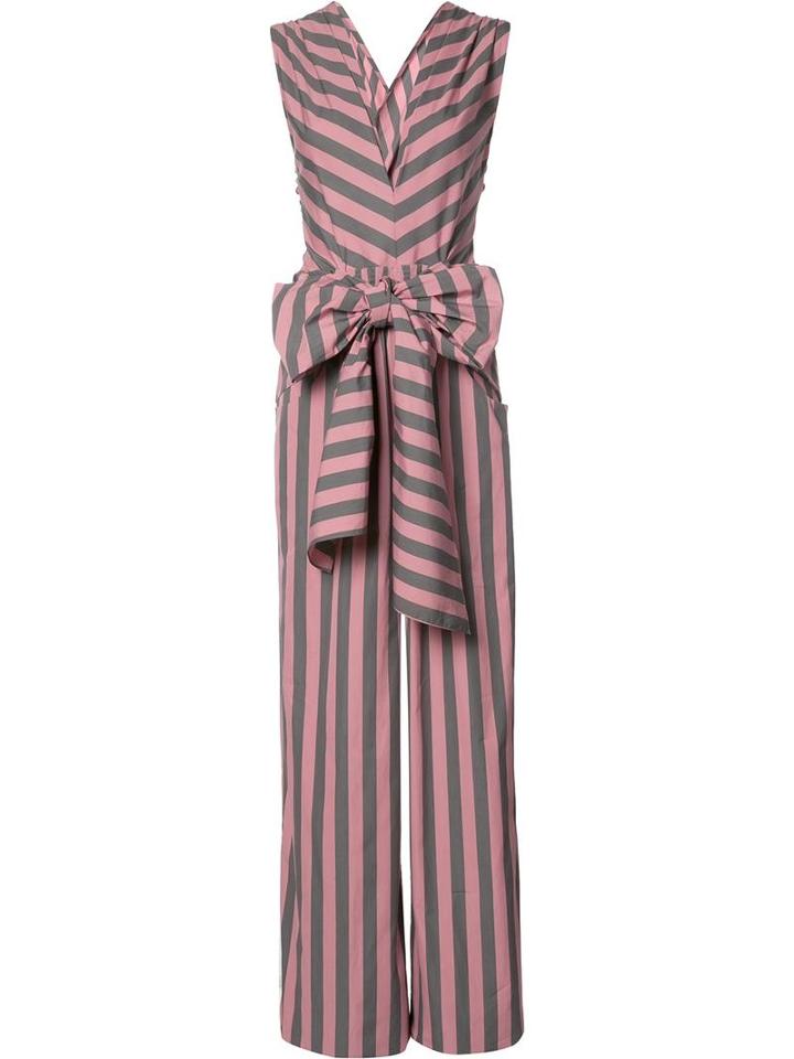 Tome 'wide Stripe Sleeveless' Jumpsuit, Women's, Size: 8, Pink/purple, Cotton