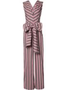 Tome 'wide Stripe Sleeveless' Jumpsuit, Women's, Size: 8, Pink/purple, Cotton