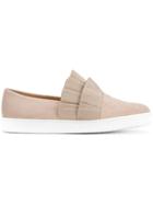 Unützer Pleated Trim Sneakers - Nude & Neutrals