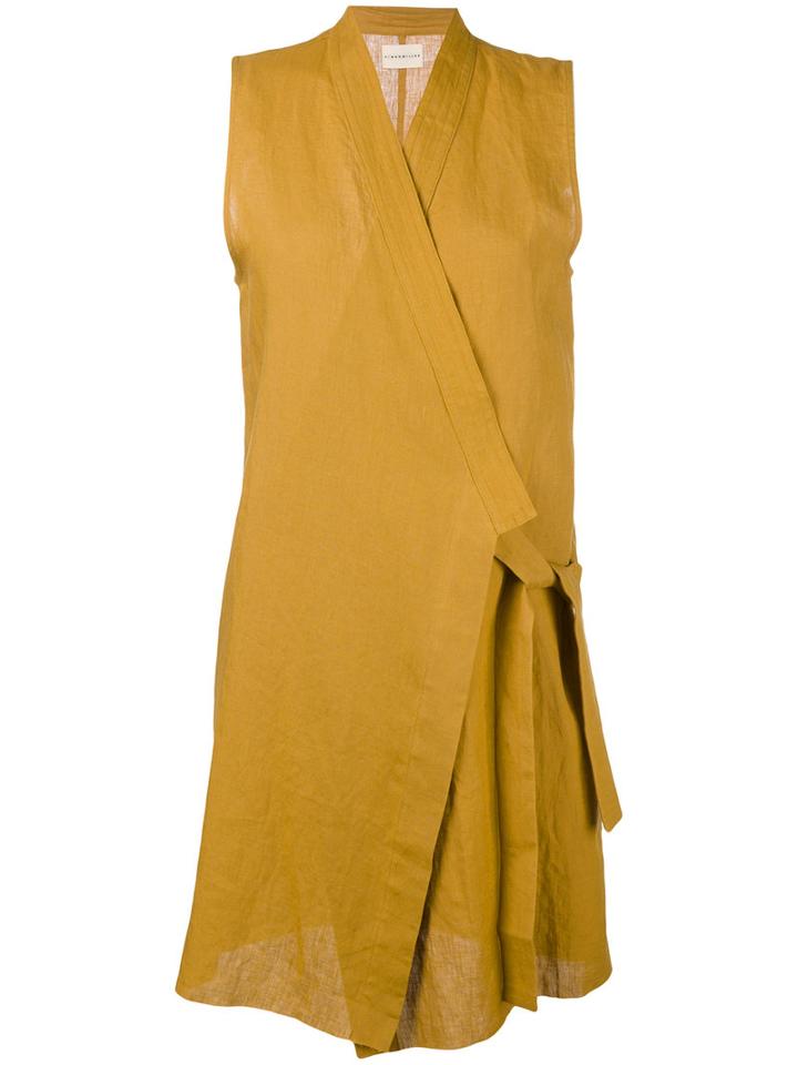 Simon Miller - Structured Dress - Women - Linen/flax - 1, Yellow/orange, Linen/flax