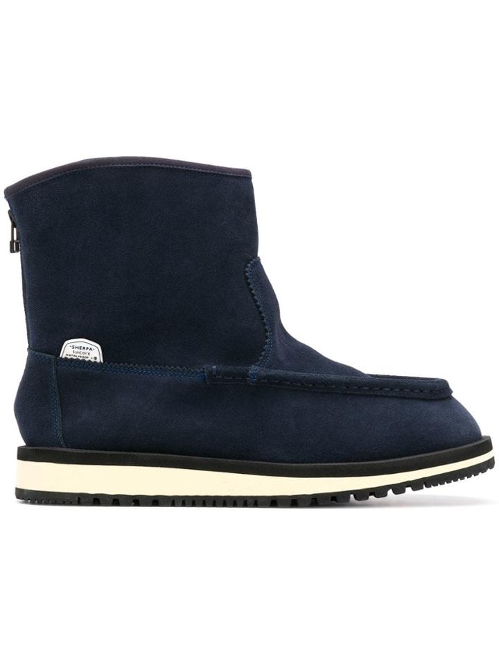 Suicoke Shearling Ankle Boots - Blue