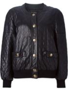 Chanel Vintage Quilted Bomber Jacket, Women's, Size: 40, Black