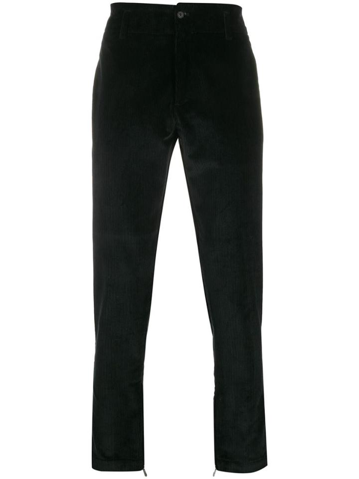 Salvatore Ferragamo Corduroy Slim Trousers - Black