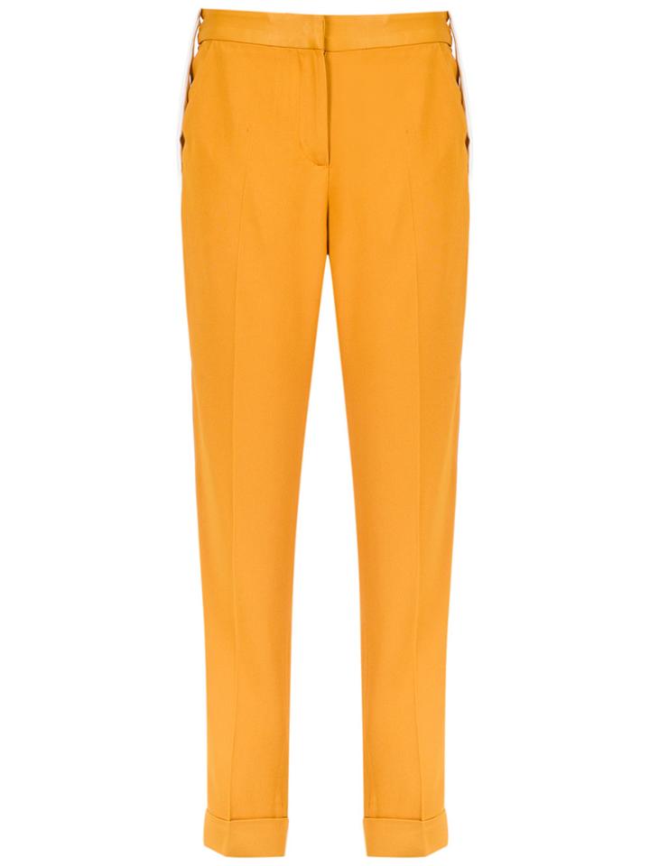 Egrey Panelled Straight Trousers - Yellow & Orange