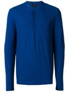Joseph Longsleeved Button T-shirt - Blue