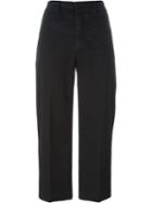 Dondup Cropped Trousers, Women's, Size: 44, Black, Cotton/spandex/elastane