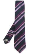 Canali Striped Tie - Pink & Purple