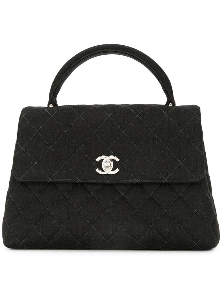 Chanel Pre-owned Cc Quilted Handbag - Black