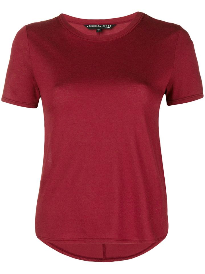Veronica Beard Short-sleeve Fitted T-shirt - Red