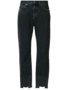 7 For All Mankind Josefina Cropped Jeans - Black
