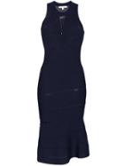 Jonathan Simkhai Sleeveless Ribbed Asymmetric Midi Dress - Blue