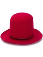 Ann Demeulemeester Large Fedora Hat - Red