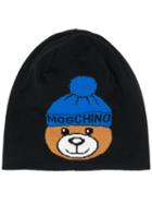 Moschino Teddy Logo Beanie - Black