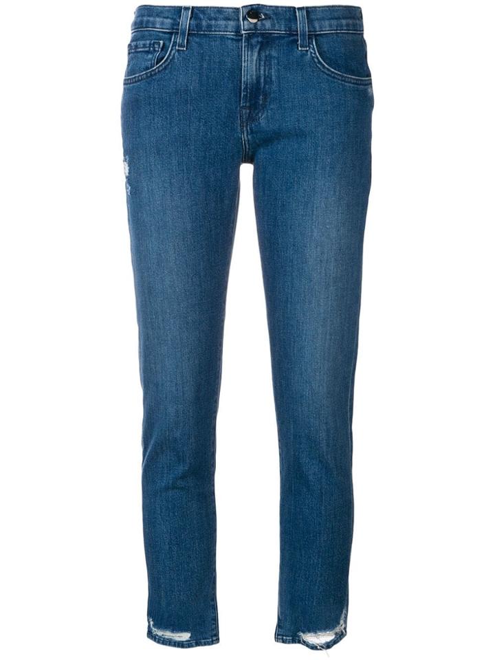 J Brand Distressed Detail Jeans - Blue
