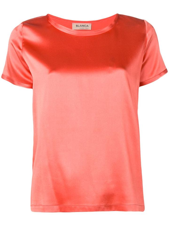 Blanca Satin Top - Orange