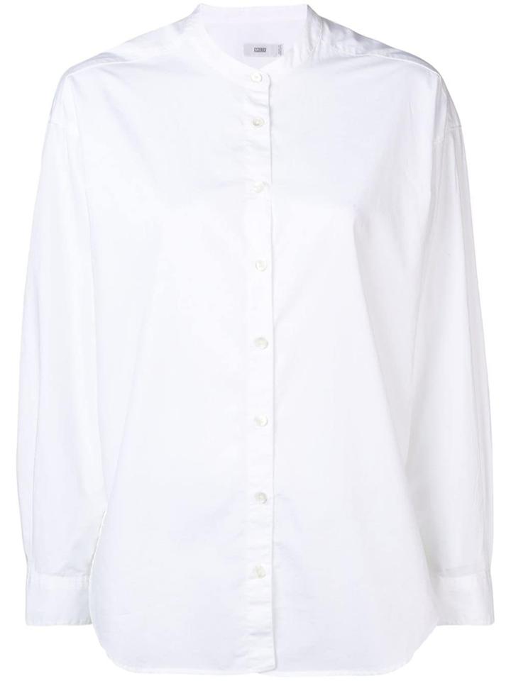 Closed Mandarin-collar Shirt - White