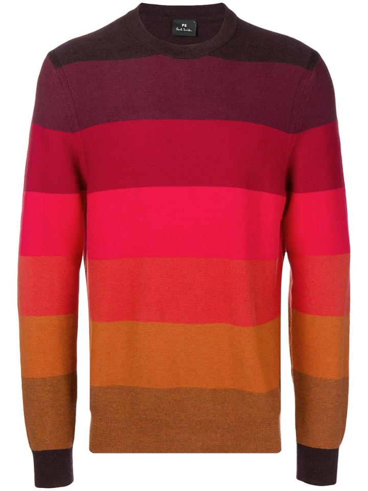 Ps Paul Smith Tonal Stripe Sweater - Red
