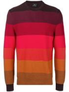 Ps Paul Smith Tonal Stripe Sweater - Red