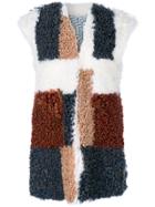Forte Couture Fur Patch Gilet - Multicolour