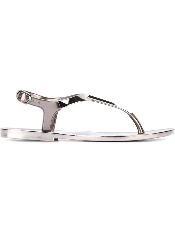 Stuart Weitzman 'trifecta Jelly Graphite' Sandals