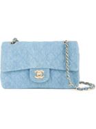 Chanel Vintage Cc Denim Classic Flap Bag - Blue