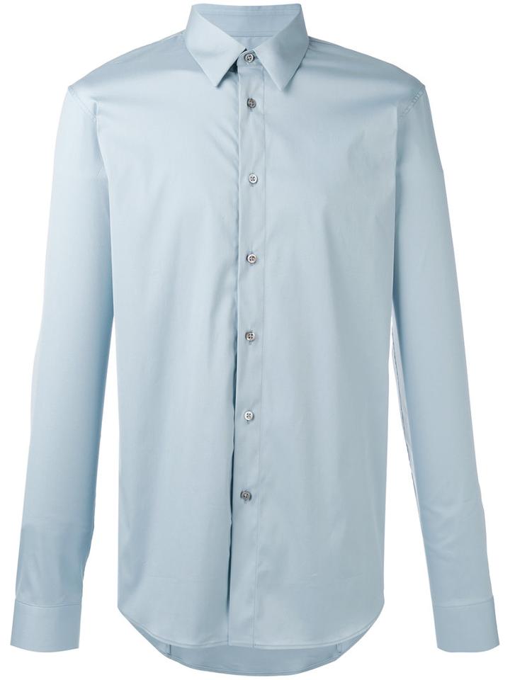 Jil Sander Plain Shirt, Men's, Size: 40, Blue, Cotton/polyamide/spandex/elastane