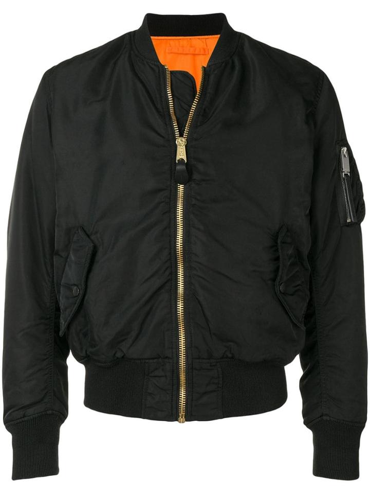 Alpha Industries Flap Pocket Bomber Jacket - Black