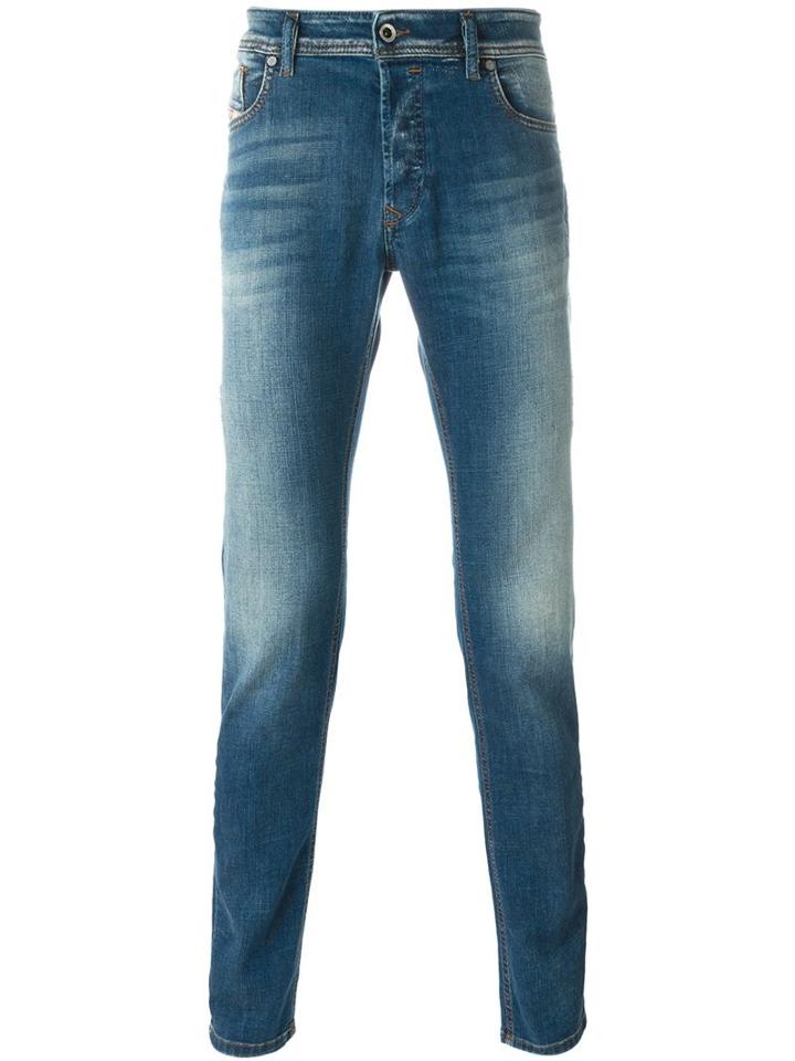 Diesel Faded Jeans, Men's, Size: 32, Blue, Cotton/spandex/elastane