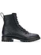 Jimmy Choo Cruz Flat Combat Boots - Black