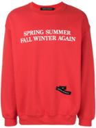 Tigran Avetisyan By Pavel An Slogan Print Sweater - Red