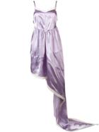 Mm6 Maison Margiela Asymmetric Flared Dress - Purple