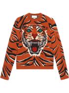 Gucci Tiger Intarsia Wool Sweater - Yellow & Orange