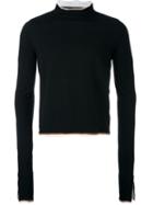 Telfar Mock-neck Sweatshirt, Men's, Size: Medium, Black, Cotton
