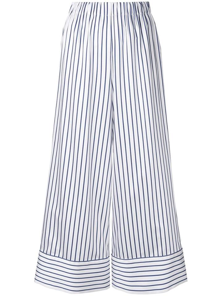 Vivetta Striped Flared Trousers - White