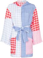 Marysia Gingham Patchwork Print Linen Tunic Jacket - Multicoloured