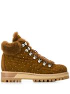 Le Silla Hiking Fur Boots - Brown